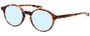 Profile View of Eyebobs Top Notch 2444-12 Designer Blue Light Blocking Eyeglasses in Tortoise Havana Brown Gold Unisex Round Full Rim Acetate 47 mm