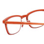 Close Up View of Eyebobs Win Win 3158-77 Designer Reading Eye Glasses with Custom Cut Powered Lenses in Orange Red Mesh Unisex Rectangle Full Rim Acetate 51 mm
