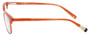 Side View of Eyebobs Win Win 3158-77 Designer Single Vision Prescription Rx Eyeglasses in Orange Red Mesh Unisex Rectangle Full Rim Acetate 51 mm