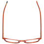 Top View of Eyebobs Win Win 3158-77 Designer Progressive Lens Prescription Rx Eyeglasses in Orange Red Mesh Unisex Rectangle Full Rim Acetate 51 mm