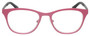 Front View of Eyebobs Irregular Curves Ladies Designer Reading Glasses Satin Pink Black 51 mm