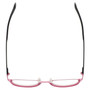 Top View of Eyebobs Irregular Curves Ladies Designer Reading Glasses Satin Pink Black 51 mm