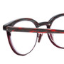 Close Up View of Eyebobs Low Hanging Fruit Designer Reading Glasses Red Grey Glitter Marble 50 mm