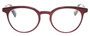 Front View of Eyebobs Low Hanging Fruit Designer Reading Eye Glasses with Custom Cut Powered Lenses in Red Grey Glitter Marble Unisex Round Full Rim Metal 50 mm