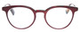 Front View of Eyebobs Low Hanging Fruit Designer Progressive Lens Prescription Rx Eyeglasses in Red Grey Glitter Marble Unisex Round Full Rim Metal 50 mm