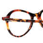 Close Up View of Eyebobs Barbee Q 2603 30 Designer Single Vision Prescription Rx Eyeglasses in Orange Tortoise Havana Brown Ladies Cateye Full Rim Acetate 49 mm