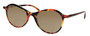 Profile View of Eyebobs Barbee Q 2603 30 Designer Polarized Reading Sunglasses with Custom Cut Powered Amber Brown Lenses in Orange Tortoise Havana Brown Ladies Cateye Full Rim Acetate 49 mm