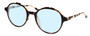 Profile View of Eyebobs Flip 2607 11 Designer Blue Light Blocking Eyeglasses in Caramel Brown Black Tortoise Havana Grey Unisex Round Full Rim Acetate 49 mm