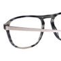 Close Up View of Eyebobs Schmoozer 609 11 Designer Reading Glasses Grey Tortoise & Gun Metal 51mm