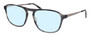 Profile View of Eyebobs Schmoozer 609 11 Designer Blue Light Blocking Eyeglasses in Grey Tortoise & Gun Metal Unisex Square Full Rim Acetate 51 mm