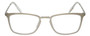 Front View of Eyebobs Jack Dandy Designer Reading Eye Glasses with Custom Left and Right Powered Lenses in Gun Metal Silver Crystal Unisex Square Full Rim Metal 51 mm