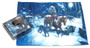 Holiday Christmas Theme Microfiber Cleaning Cloth First Snow Large 6" x 8" Inch