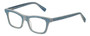 Profile View of Eyebob Jean Pool Unisex Square Full Rim Designer Reading Glasses Blue Denim 45mm