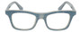 Front View of Eyebob Jean Pool Unisex Square Full Rim Designer Reading Glasses Blue Denim 45mm