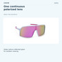 Coyote MAMBA White / Pink Gold Mirror, polarized lens feature card.