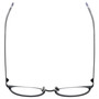 Top View of Eyebobs Jim Dandy Unisex Round Designer Reading Glasses Satin Black Crystal 50mm