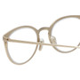 Close Up View of Eyebobs Jim Dandy Oval Full Rim Designer Reading Glasses Satin Gold Crystal 50mm