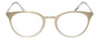 Front View of Eyebobs Jim Dandy Designer Reading Eye Glasses with Custom Left and Right Powered Lenses in Satin Gold Crystal Unisex Round Full Rim Metal 50 mm