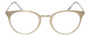 Front View of Eyebobs Jim Dandy Designer Reading Eye Glasses with Prescription Bi-Focal Rx Lenses in Satin Gold Crystal Unisex Round Full Rim Metal 50 mm