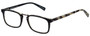 Profile View of Eyebobs Mensch Designer Reading Glasses Black Marble Tortoise Havana Grey 52 mm