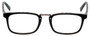 Front View of Eyebobs Mensch Designer Reading Eye Glasses with Custom Left and Right Powered Lenses in Matte Black Marble Tortoise Havana Grey Unisex Square Full Rim Acetate 52 mm