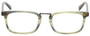 Front View of Eyebobs Mensch Designer Reading Eye Glasses with Custom Left and Right Powered Lenses in Green Amber Brown Crystal Marble Unisex Square Full Rim Acetate 52 mm