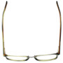 Top View of Eyebobs Mensch Designer Reading Eye Glasses with Prescription Bi-Focal Rx Lenses in Green Amber Brown Crystal Marble Unisex Square Full Rim Acetate 52 mm
