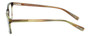 Side View of Eyebobs Mensch Designer Reading Eye Glasses with Prescription Progressive Rx Lenses in Green Amber Brown Crystal Marble Unisex Square Full Rim Acetate 52 mm