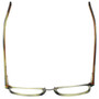 Top View of Eyebobs Mensch Designer Reading Eye Glasses with Prescription Progressive Rx Lenses in Green Amber Brown Crystal Marble Unisex Square Full Rim Acetate 52 mm