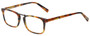 Profile View of Eyebobs Mensch Designer Single Vision Prescription Rx Eyeglasses in Tortoise Havana Brown Gold Crystal Unisex Square Full Rim Acetate 52 mm