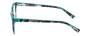 Side View of Eyebobs Myrna Designer Reading Eye Glasses with Prescription Progressive Rx Lenses in Black Turquoise Blue Marble Tortoise Havana Grey Ladies Cateye Full Rim Acetate 54 mm