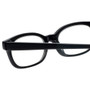 Close Up View of Eyebobs Over Served Round Full Rim Designer Reading Glasses in Gloss Black 51 mm