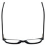 Top View of Eyebobs Over Served Round Full Rim Designer Reading Glasses in Gloss Black 51 mm