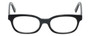 Front View of Eyebobs Over Served Designer Reading Eye Glasses with Custom Left and Right Powered Lenses in Gloss Black Unisex Round Full Rim Acetate 51 mm