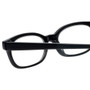 Close Up View of Eyebobs Over Served Designer Reading Eye Glasses with Prescription Progressive Rx Lenses in Gloss Black Unisex Round Full Rim Acetate 51 mm