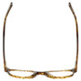 Top View of Eyebobs Phone It In Round Reading Glasses Stripe Gold Brown Marble Tortoise 49mm