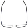 Top View of Eyebobs Protractor Designer Reading Glasses Gun Metal Black Matte Navy Blue 54mm