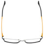 Top View of Eyebobs Protractor Designer Reading Glasses Gun Metal Black Mustard Yellow 54 mm