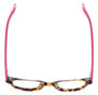 Top View of Eyebobs Rita Book Designer Reading Eye Glasses with Prescription Progressive Rx Lenses in Blonde Tortoise Havana Brown Gold Pink Ladies Round Full Rim Acetate 47 mm