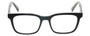 Front View of Eyebobs C See Through Designer Reading Glasses Gloss Black White Snakeskin 52 mm