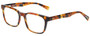 Profile View of Eyebobs C See Through Designer Progressive Lens Prescription Rx Eyeglasses in Light Tortoise Havana Brown Gold Crystal Unisex Square Full Rim Acetate 52 mm