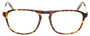 Front View of Eyebobs Schmoozer Designer Reading Eye Glasses with Prescription Bi-Focal Rx Lenses in Tortoise Havana Brown Gold Silver Unisex Square Full Rim Acetate 52 mm