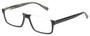 Profile View of Eyebobs Size Matters Square .5-Rimless Designer Reading Glasses Gloss Black 56mm