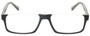 Front View of Eyebobs Size Matters Square .5-Rimless Designer Reading Glasses Gloss Black 56mm