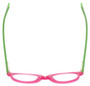 Top View of Eyebob Soft Kitty Ladies Cateye Designer Reading Glasses Pink Crystal Green 48mm