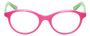 Front View of Eyebobs Soft Kitty Designer Reading Eye Glasses with Prescription Progressive Rx Lenses in Pink Crystal Green Ladies Cateye Full Rim Acetate 48 mm