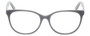 Front View of Eyebobs Sweetie Designer Reading Eye Glasses with Custom Left and Right Powered Lenses in Silver Grey Ladies Cateye Full Rim Acetate 54 mm