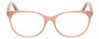 Front View of Eyebobs Sweetie Designer Reading Eye Glasses with Custom Left and Right Powered Lenses in Pink Crystal Blush Ladies Cateye Full Rim Acetate 54 mm