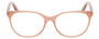 Front View of Eyebobs Sweetie Designer Reading Eye Glasses with Single Vision Prescription Rx Lenses in Pink Crystal Blush Ladies Cateye Full Rim Acetate 54 mm