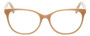 Front View of Eyebobs Sweetie Designer Reading Eye Glasses with Custom Left and Right Powered Lenses in Tan Taupe Brown Ladies Cateye Full Rim Acetate 54 mm